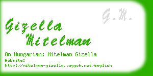 gizella mitelman business card